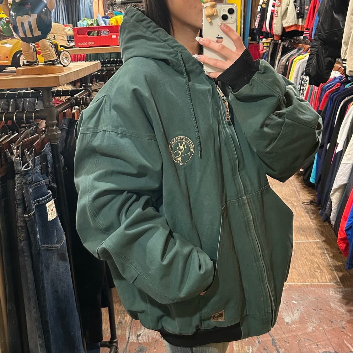 [HI] berne 후드 자켓 에메랄드  상품이미지3