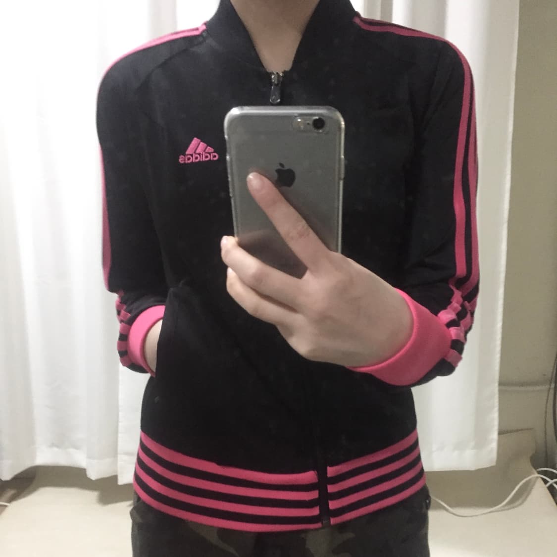 아디다스 블랙 핑크 져지 트랙탑 85 상품이미지1
