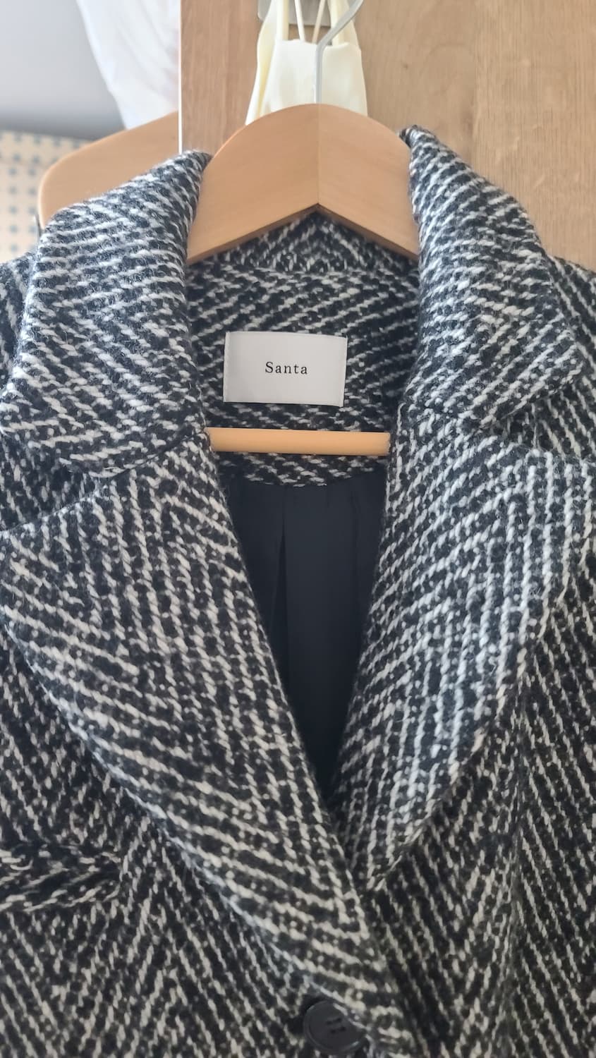 헤링본코트 모직 오버핏코트 울코트 상품이미지2