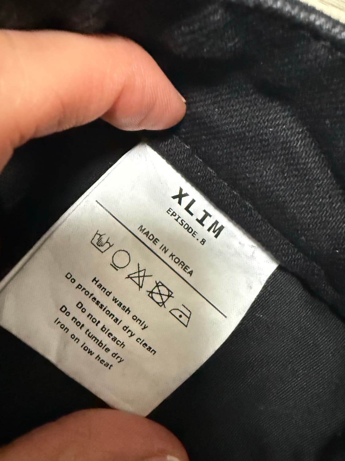xlim 엑슬림 에피소드 8 04 데님 블랙 S사이즈 상품이미지6