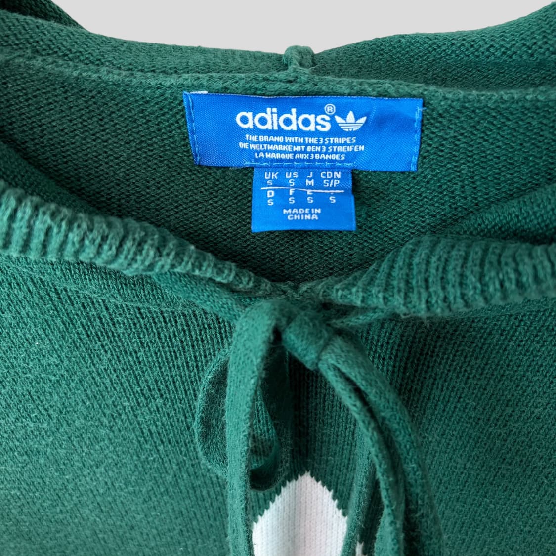 (S-M)아디다스 빅로고 코튼 니트 후드 상품이미지3