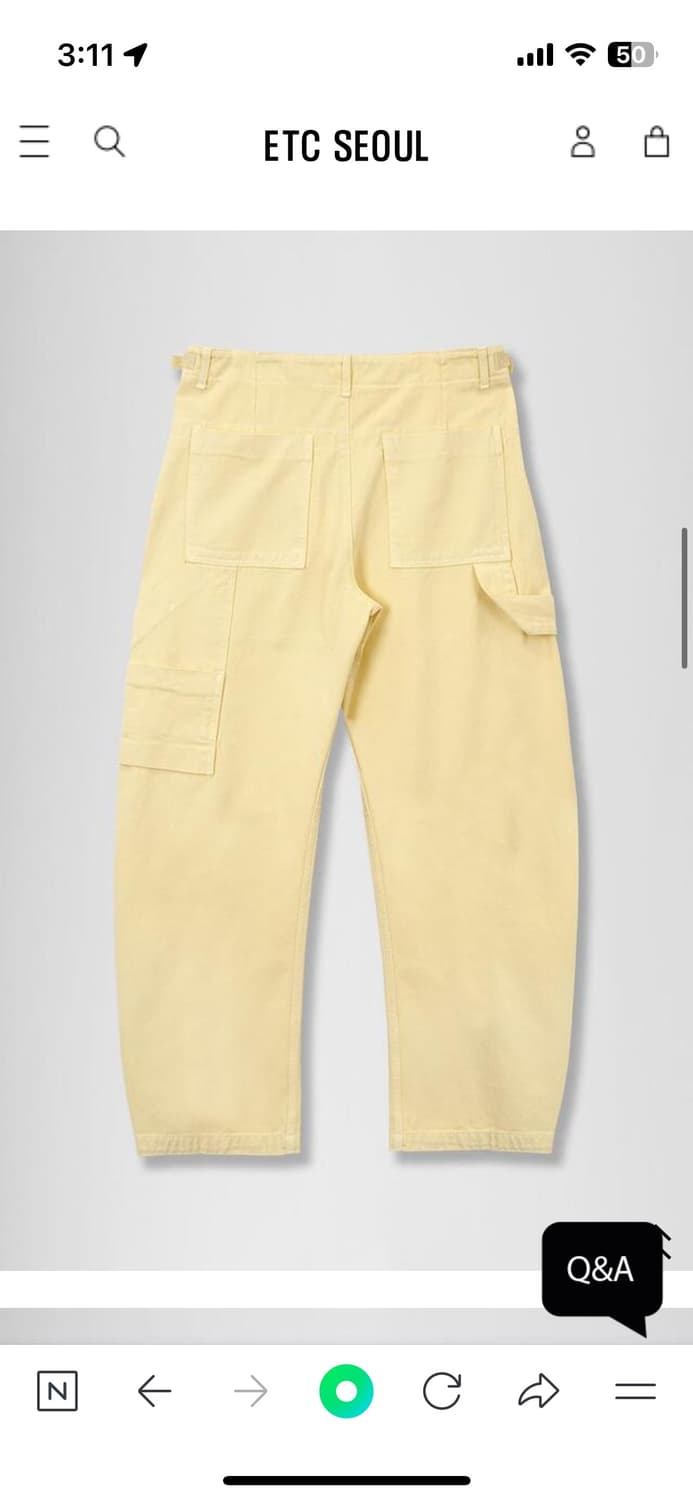 [EE] 누마레 GARMENTS DYED 워크팬츠 (S사이즈) 상품이미지4