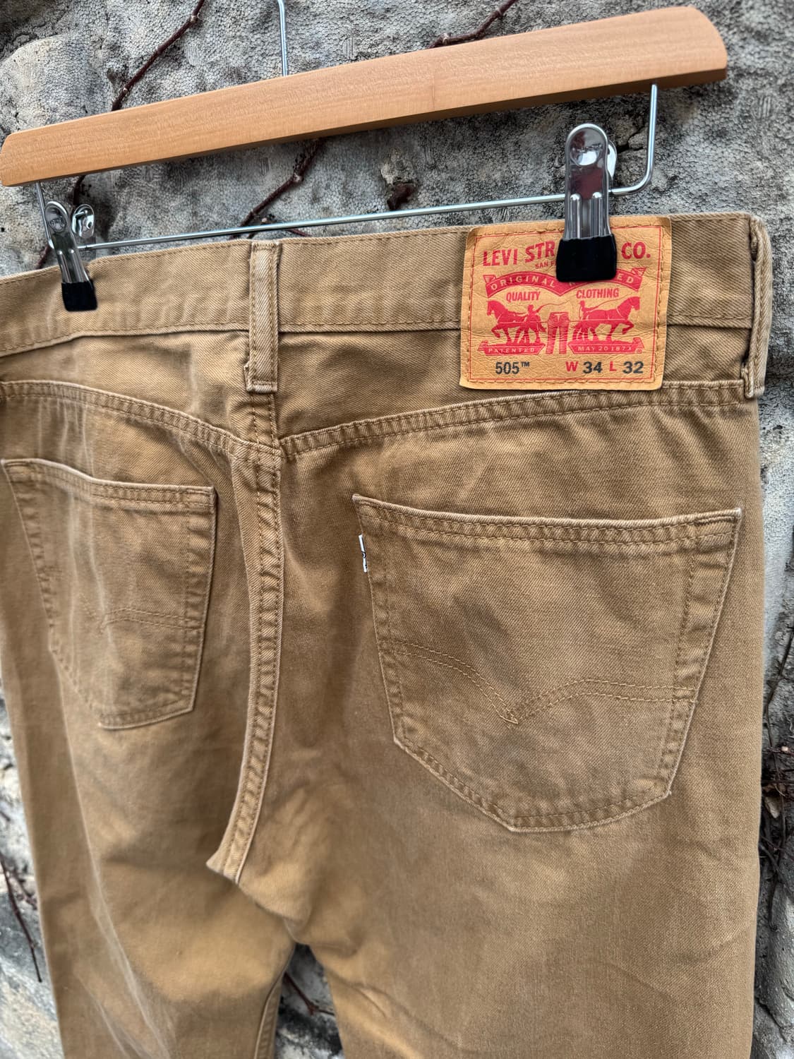 리바이스 505 코튼 팬츠 베이지 34 상품이미지4