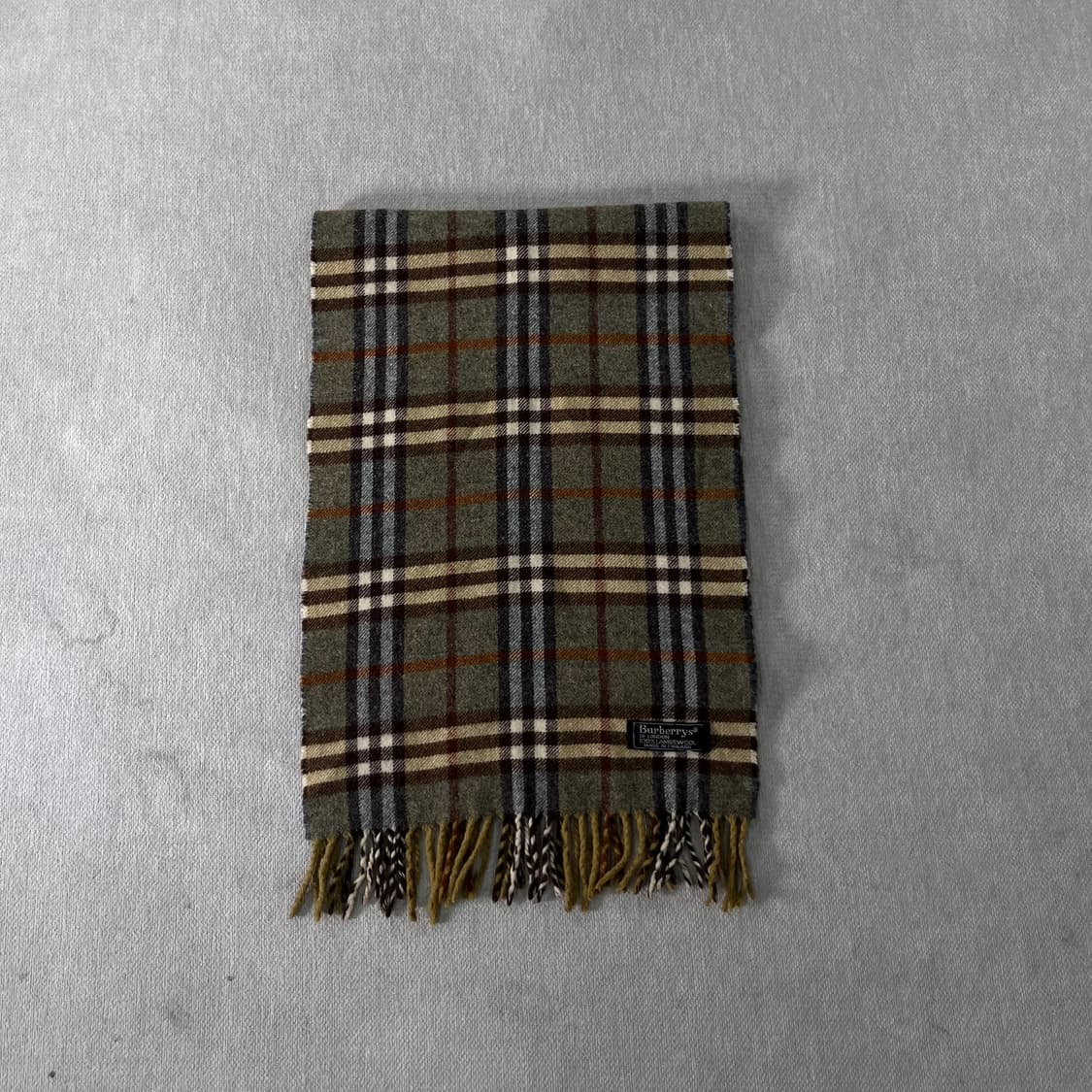 버버리 노바체크 램스울 그린 머플러  상품이미지2