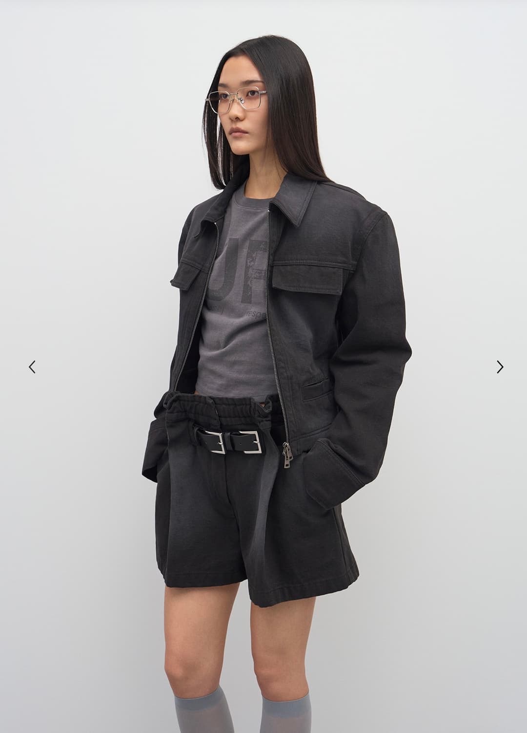 lcdc tm WASHED TRUCKER JACKET (BLACK) 상품이미지2