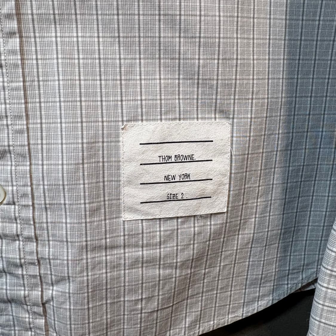 [2] THOM BROWNE 톰브라운 체크 셔츠 상품이미지2