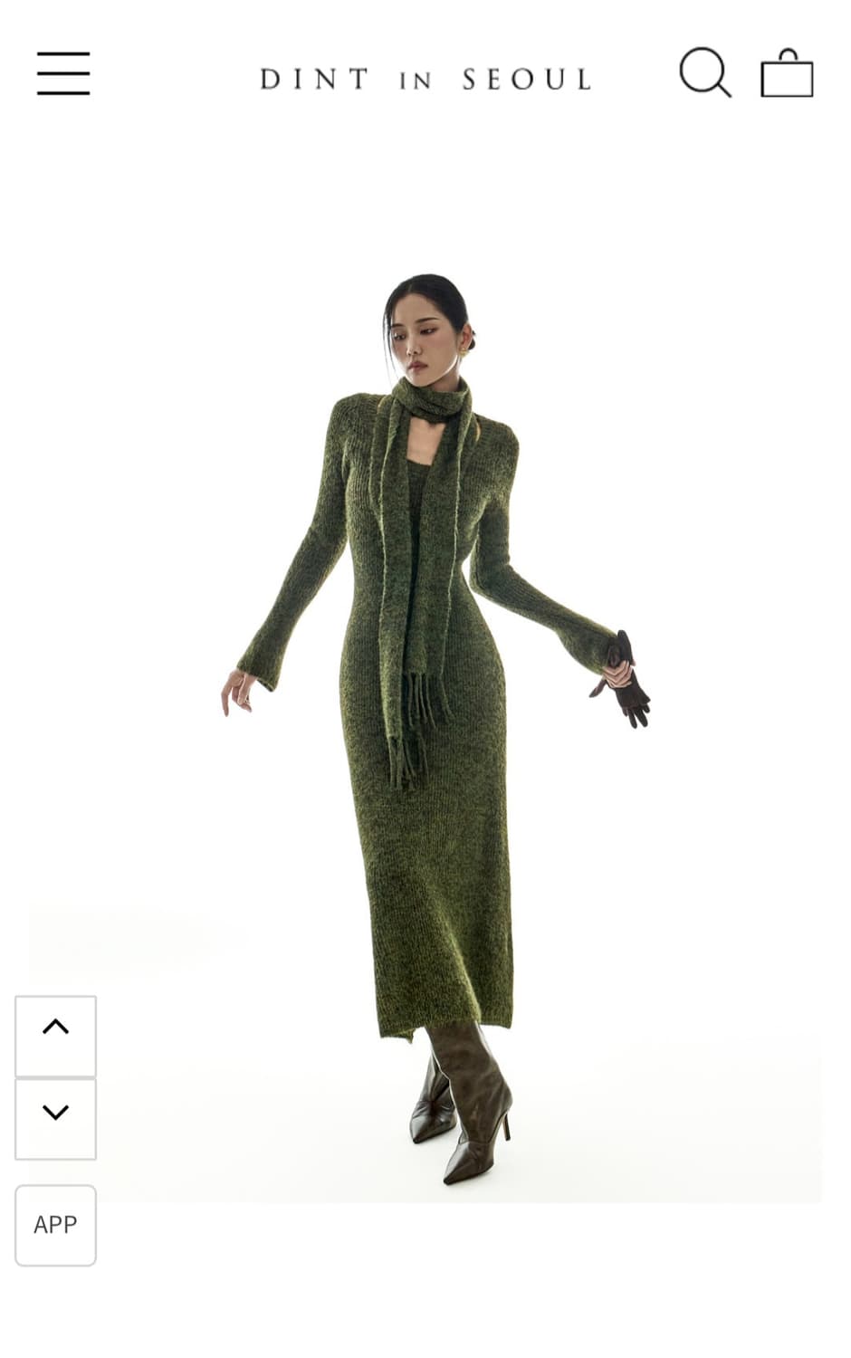 딘트 머플러 세트 니트 원피스 원가(8만 원) 상품이미지3