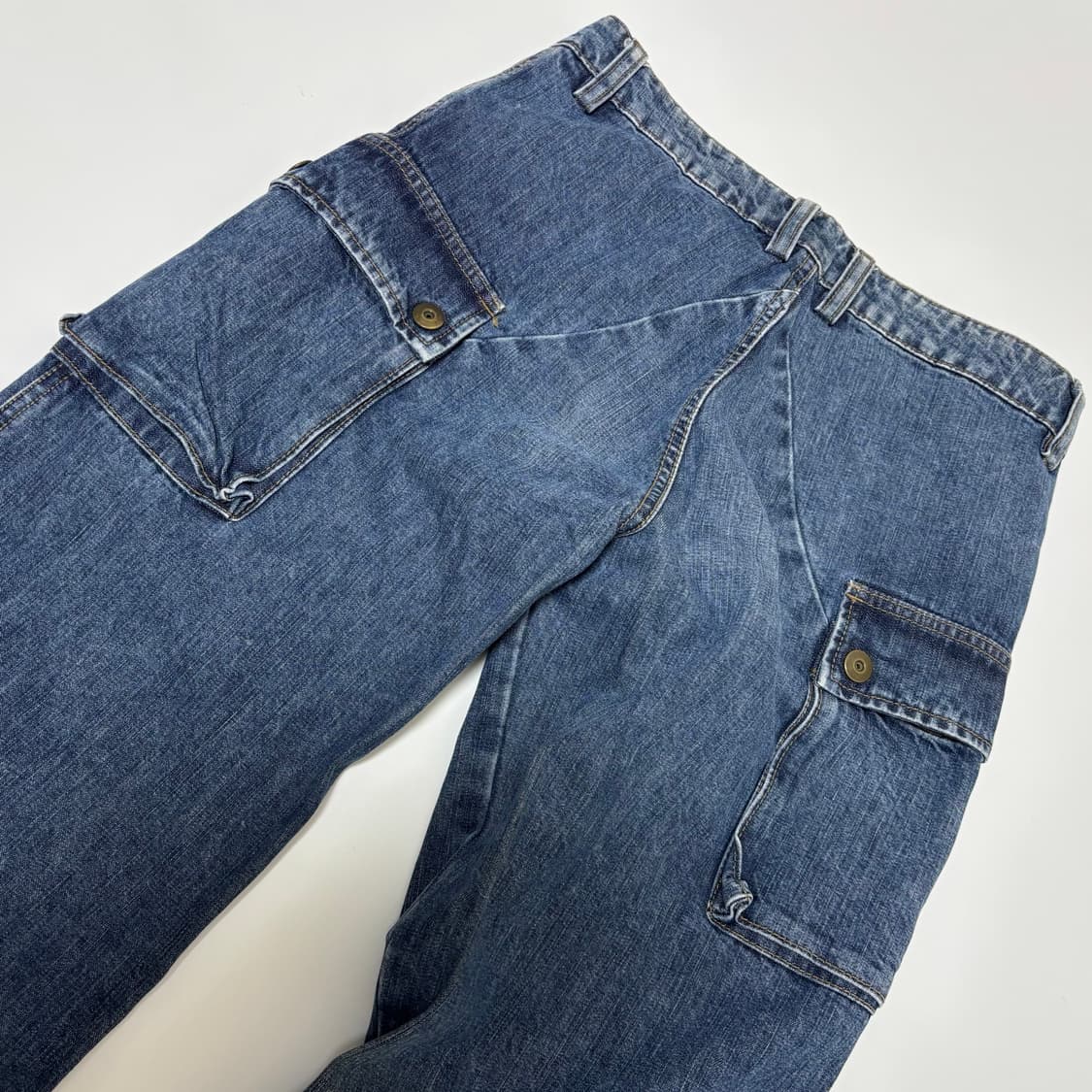 지블루 빈티지 카고 와이드 데님 상품이미지2