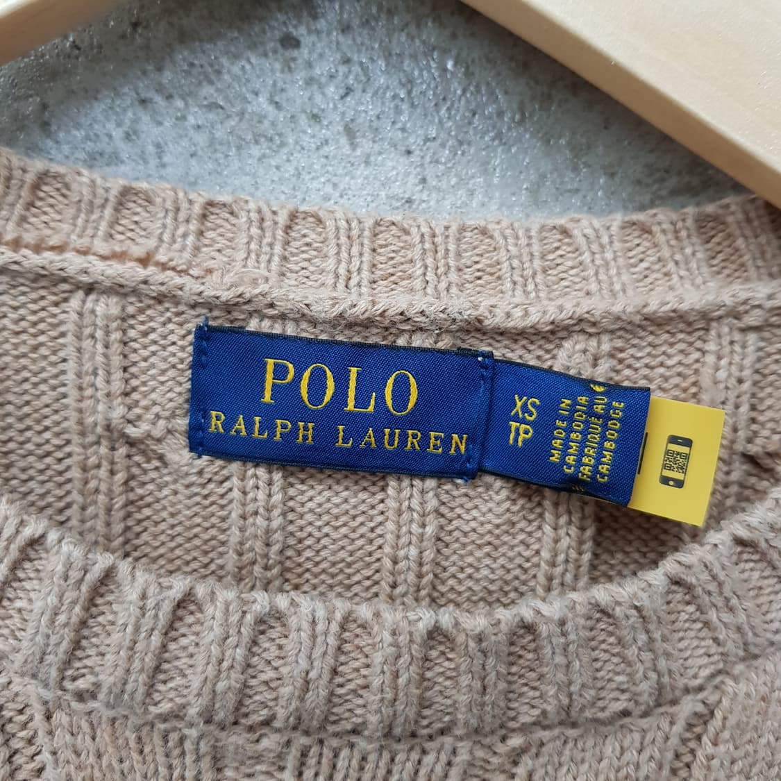 폴로 랄프로렌 라운드넥 케이블 니트 XS사이즈  상품이미지3
