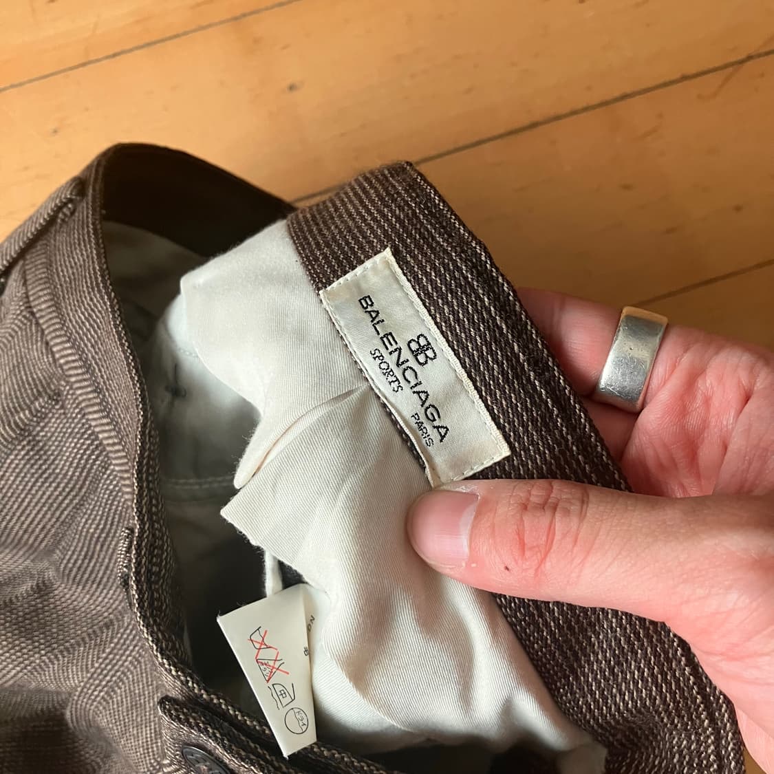 BALENCIAGA 빈티지 발렌시아가 90s 투턱 울 슬렉스 상품이미지6