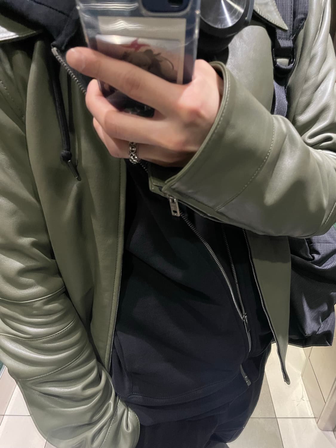 Acne leather jacket 48size 상품이미지4