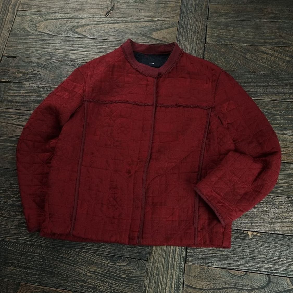 [시스템] 빈티지 에스닉 퀼티드 자켓 레드 M18830 상품이미지1
