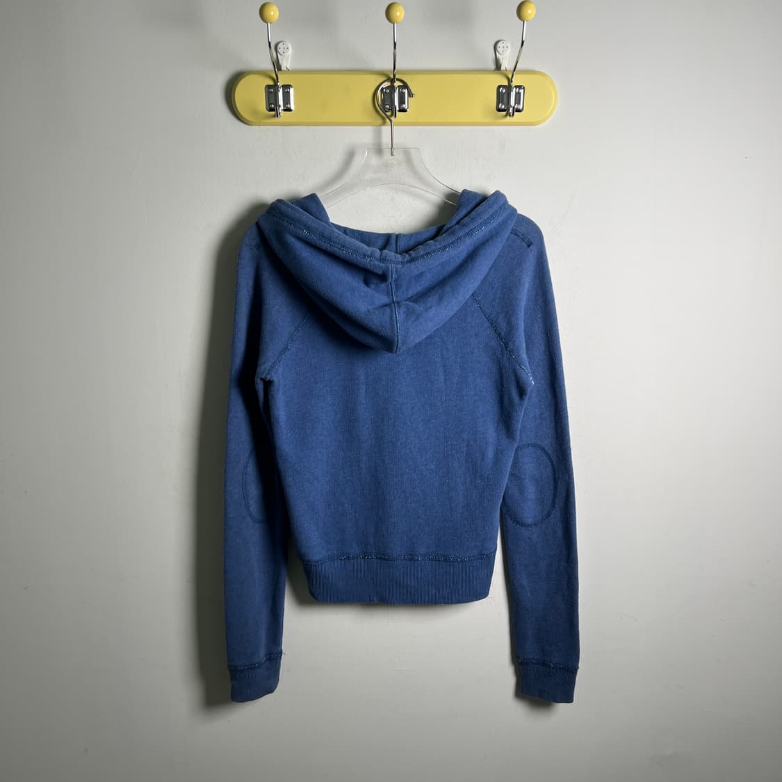 아베크롬비 빈티지 블루 센터 로고 후드티 S 상품이미지2