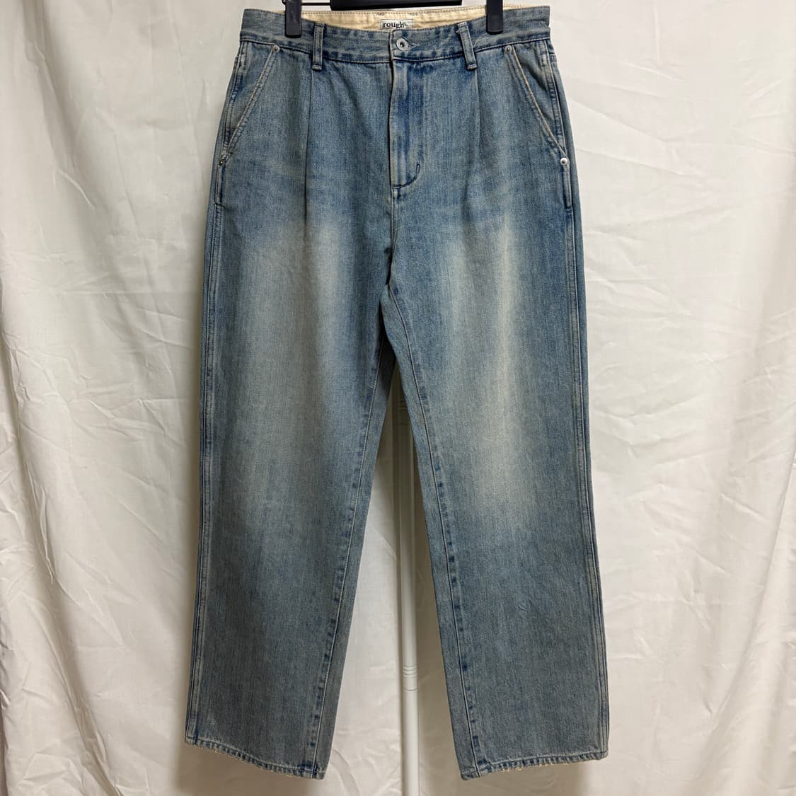 러프사이드 드레이프 데님팬츠 / 라이트블루, 1(29~30) 상품이미지1
