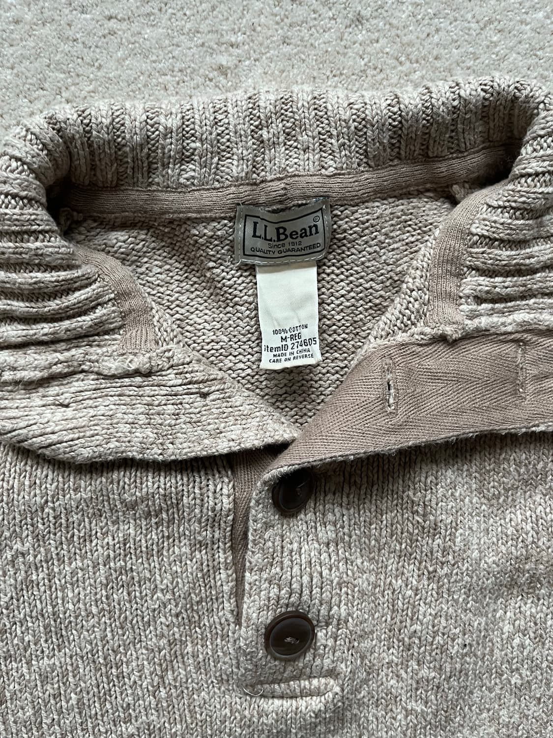 90s L.L.Bean 램스울 폴로넥 스웨터 (100-103) 상품이미지4