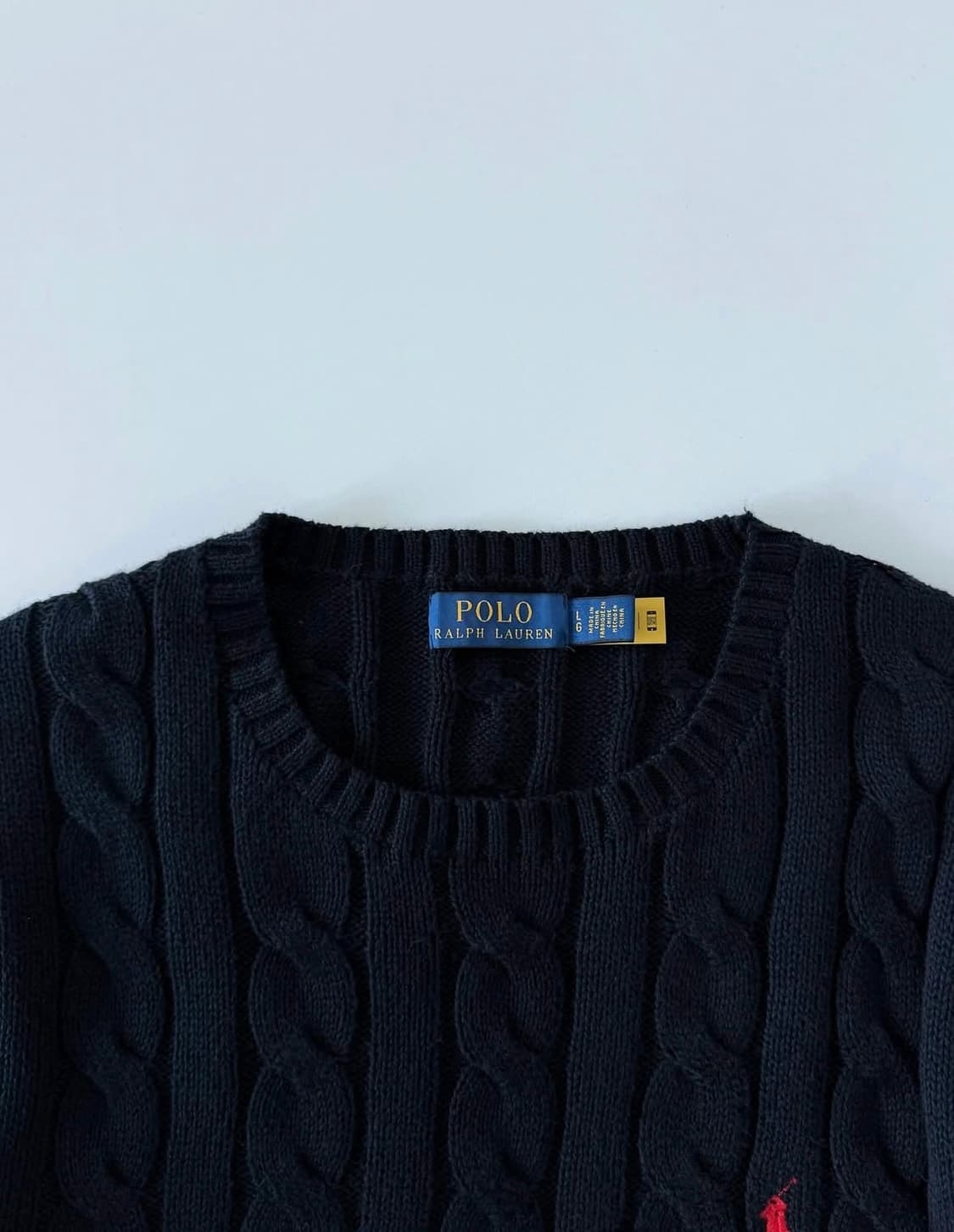 폴로 랄프로렌 네이비 케이블 니트 (QR) 상품이미지5