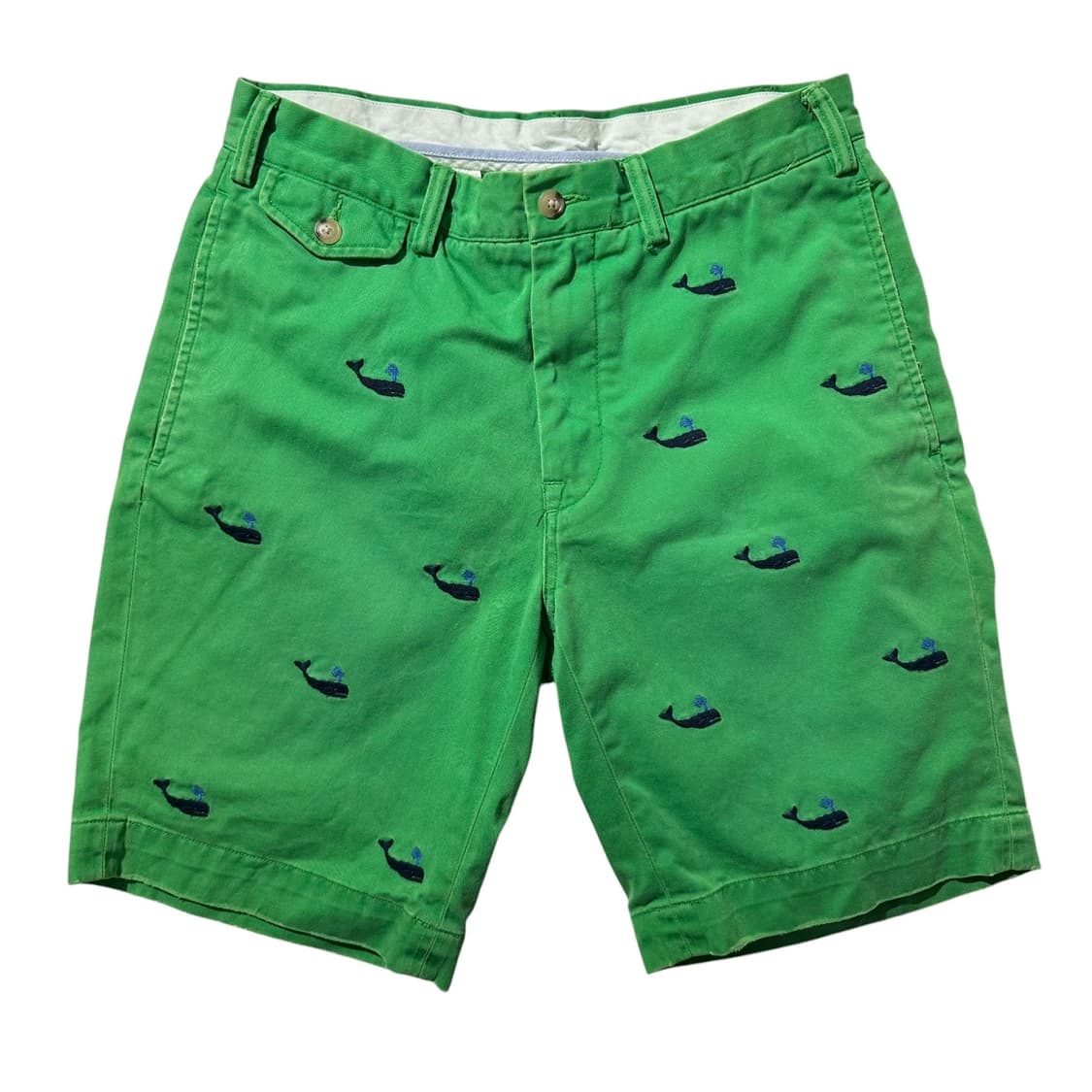 폴로 랄프로렌 고래 패턴 엠브로디드 하프팬츠 반바지 상품이미지1