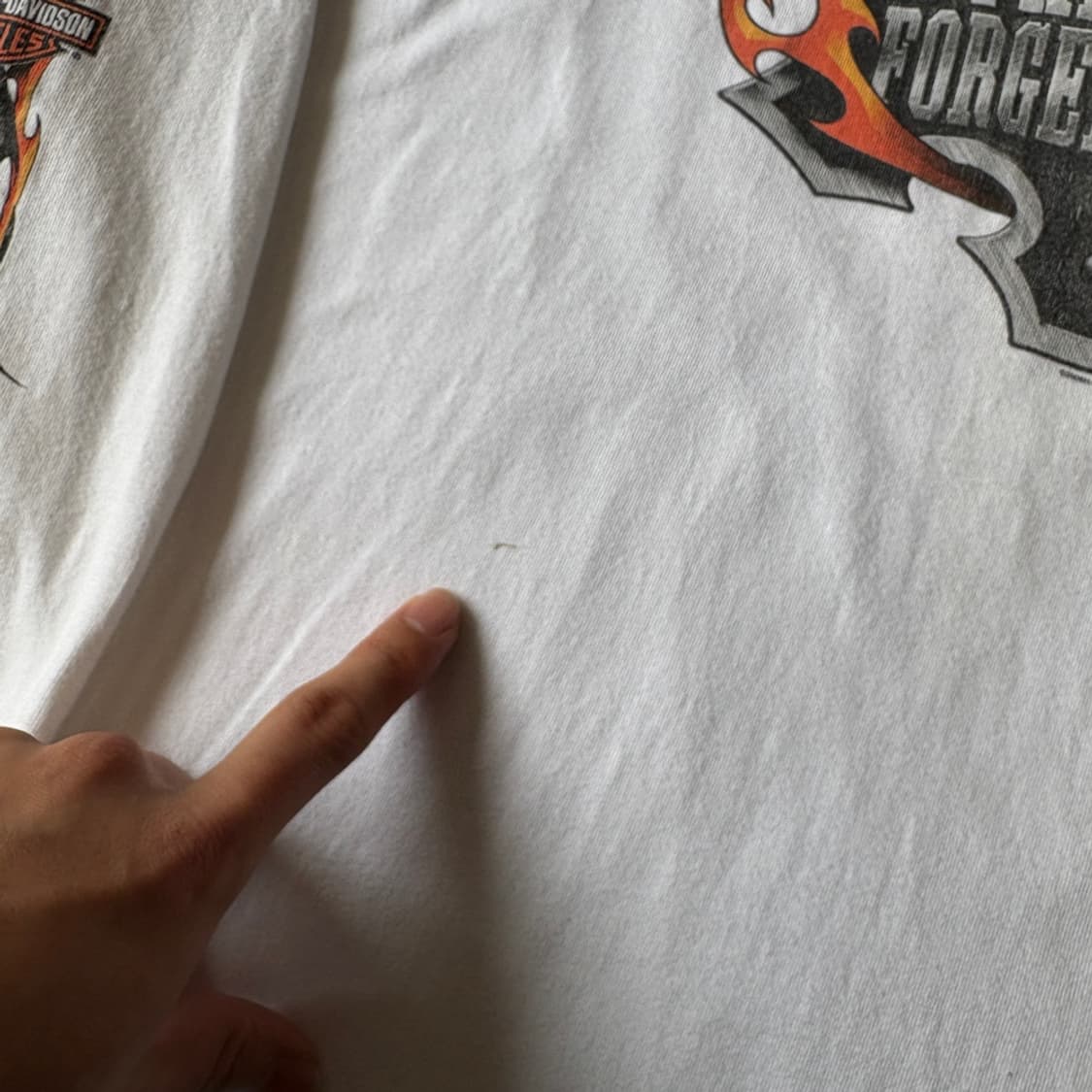 할리데이비슨 미국 생산 화이트 긴팔 티셔츠 상품이미지3