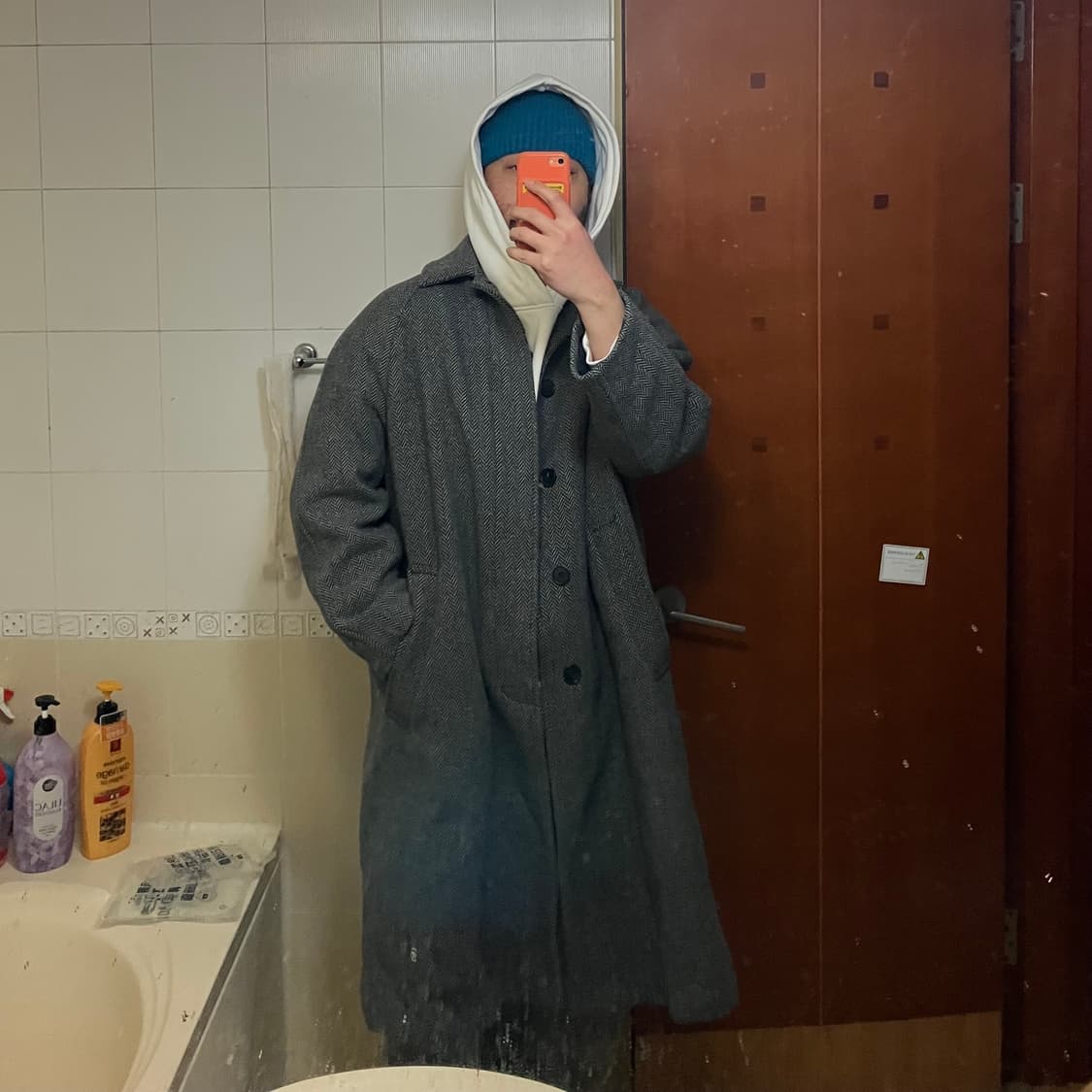 h&m 해링본 발마칸 코트 (오버핏) 상품이미지1