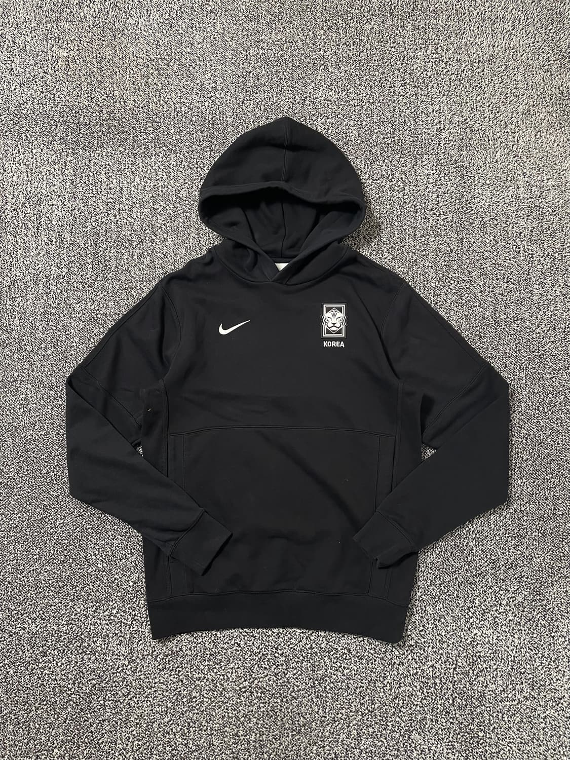 빈티지9. 나이키 대한민국 축구 플리스 풀오버 후드 티셔츠 블랙 상품이미지1