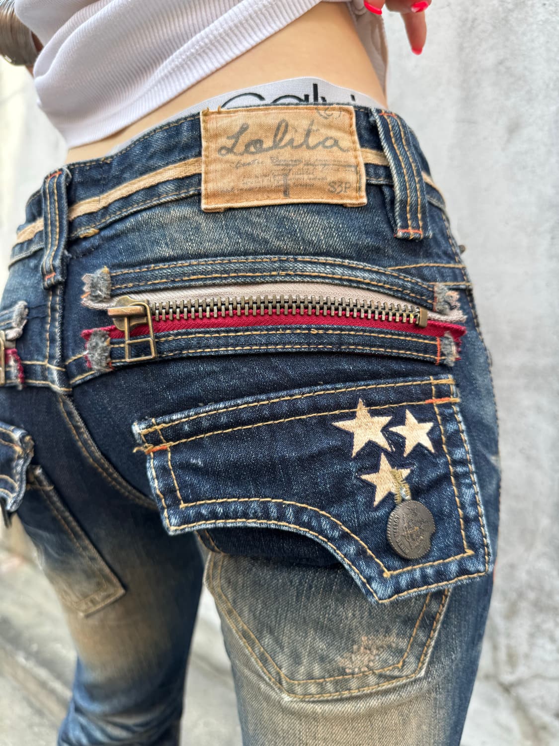 Y2K low rise denim pants 상품이미지2