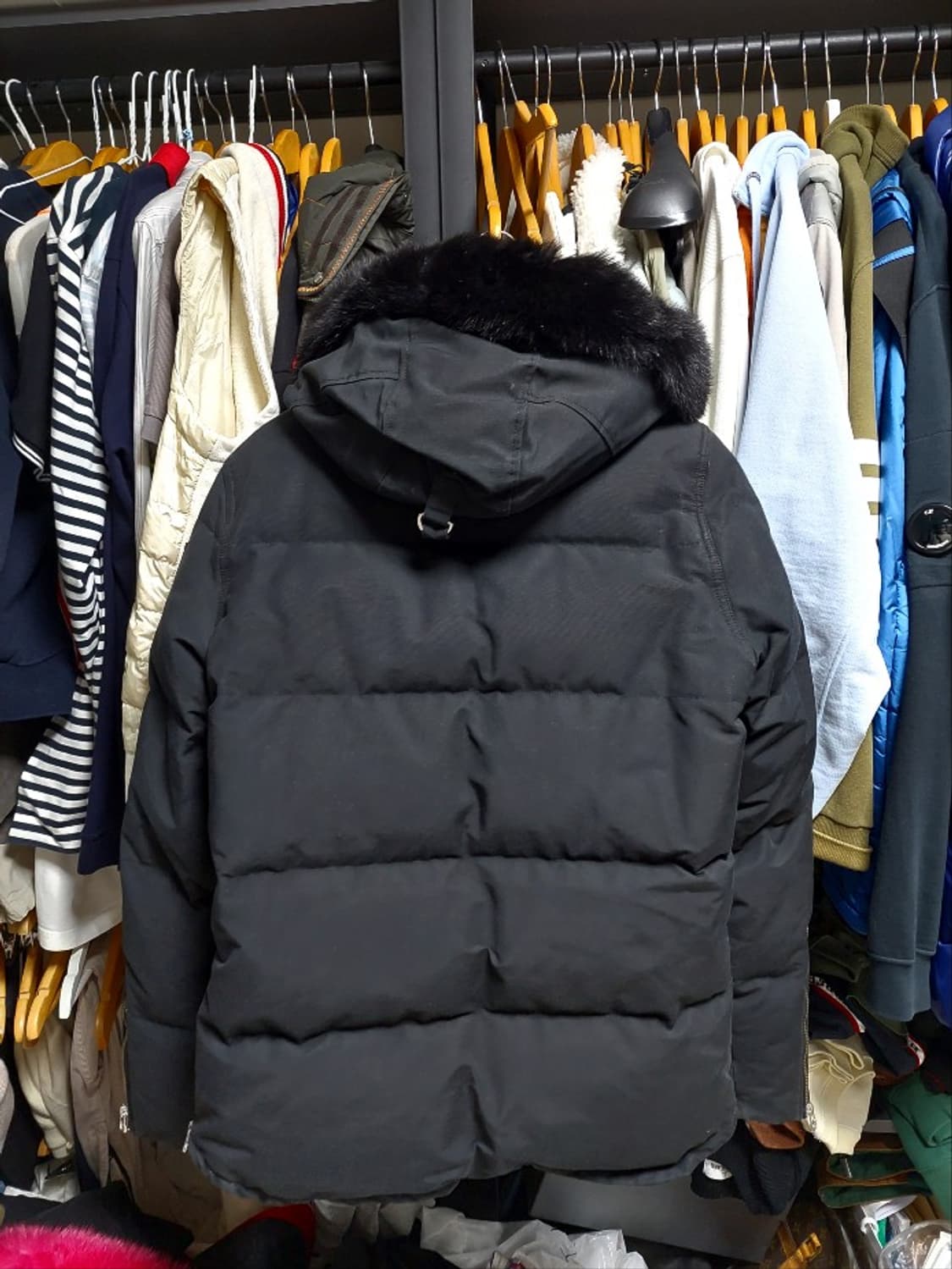 무스너클 쓰리쿼터 블랙 상태최상 패딩 m 상품이미지4