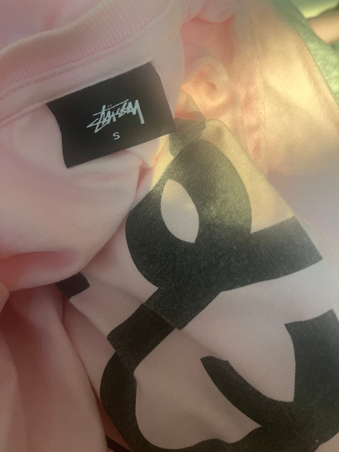 Stussy 스투시 핑크 딸기우유 연핑크긴팔티셔츠 롱슬리브 맨투맨 후드티 상품이미지6