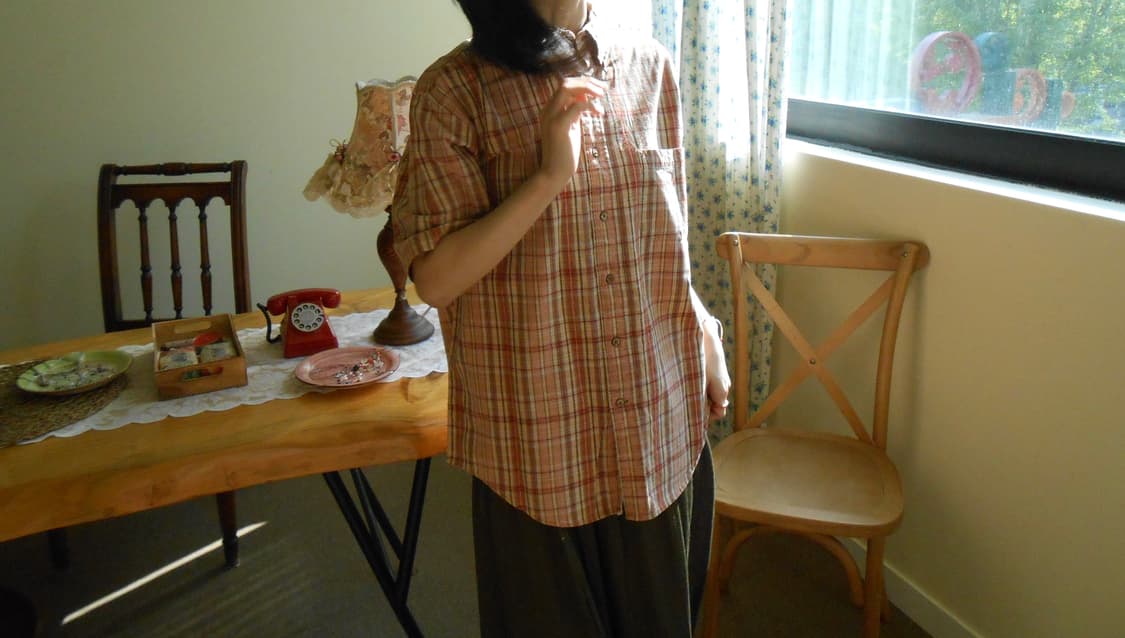 선셋 체크 엉클 셔츠 상품이미지7