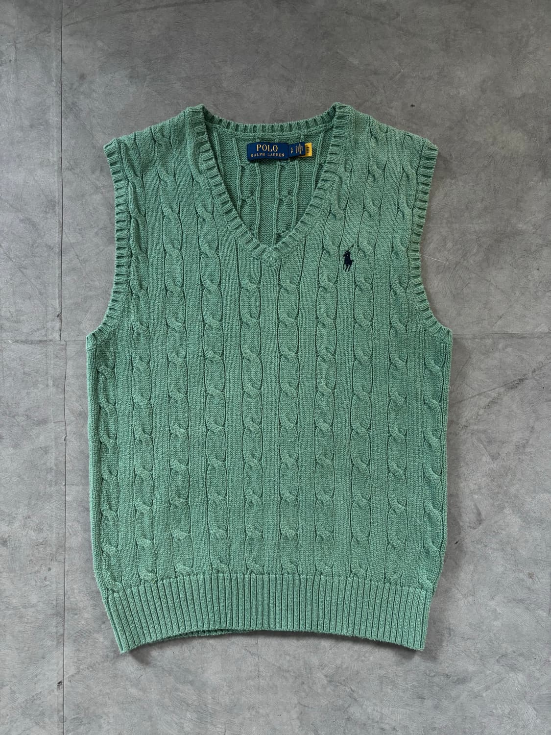 Polo 폴로 랄프로렌 신형라벨 민트컬러 니트 베스트 상품이미지1