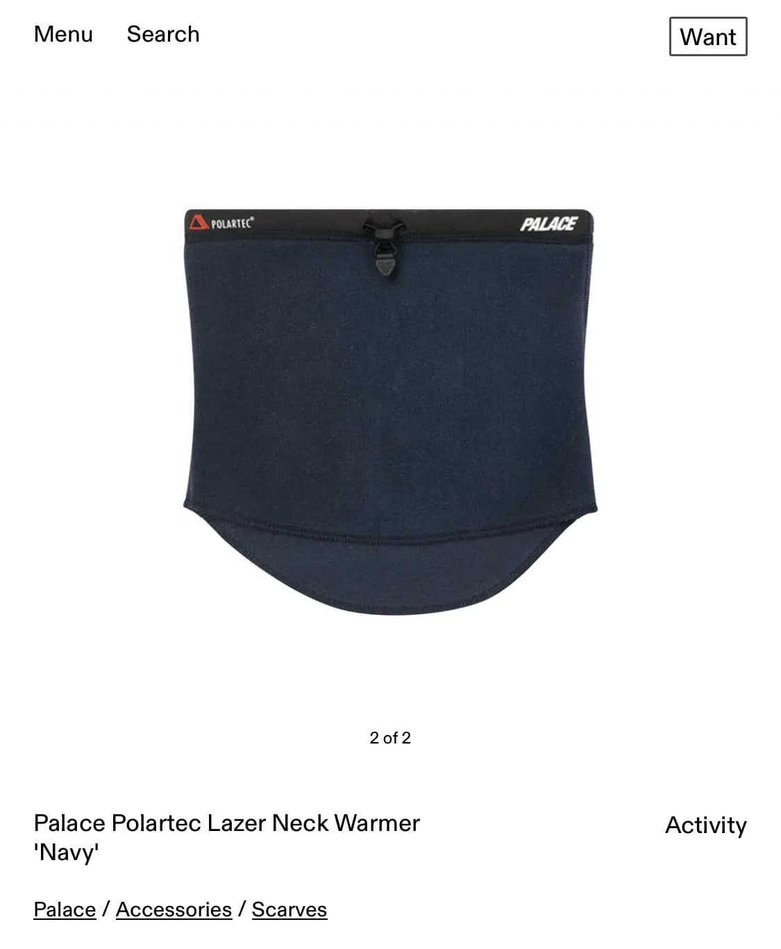 Palace 레이저 넥 워머 네이비 새상품 상품이미지2