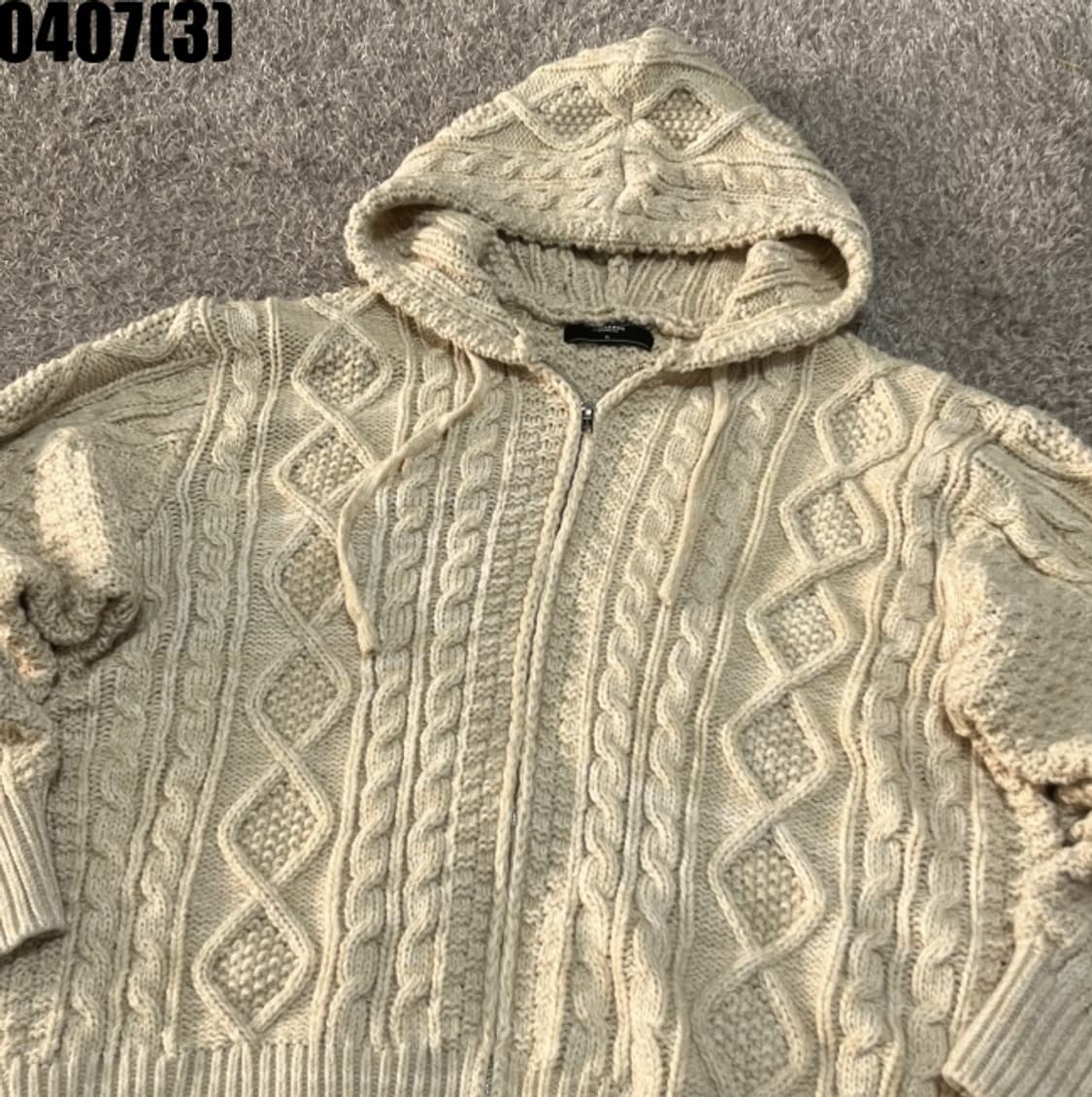 트릴리온 케이블니트 후드집업 상품이미지2