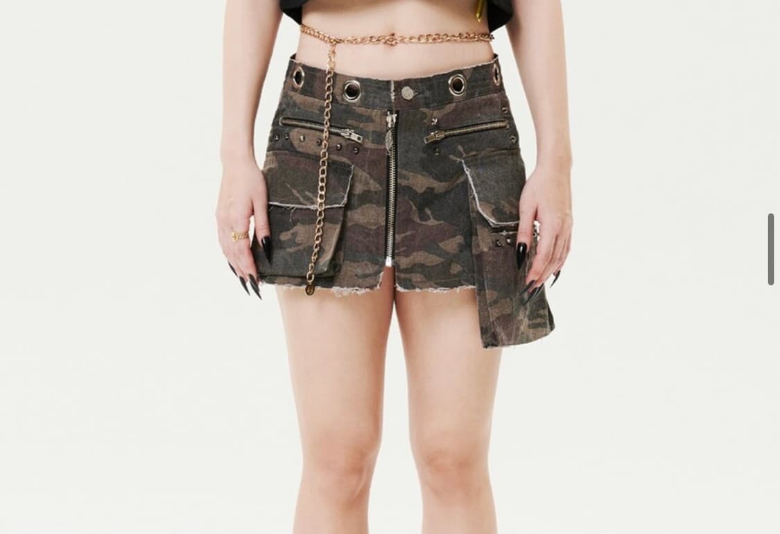 홀리넘버세븐 밀리터리 카고치마 반바지 상품이미지2