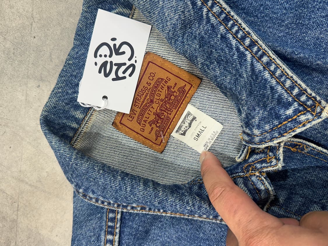 90s made in usa 리바이스 데님 트러커 자켓 상품이미지6