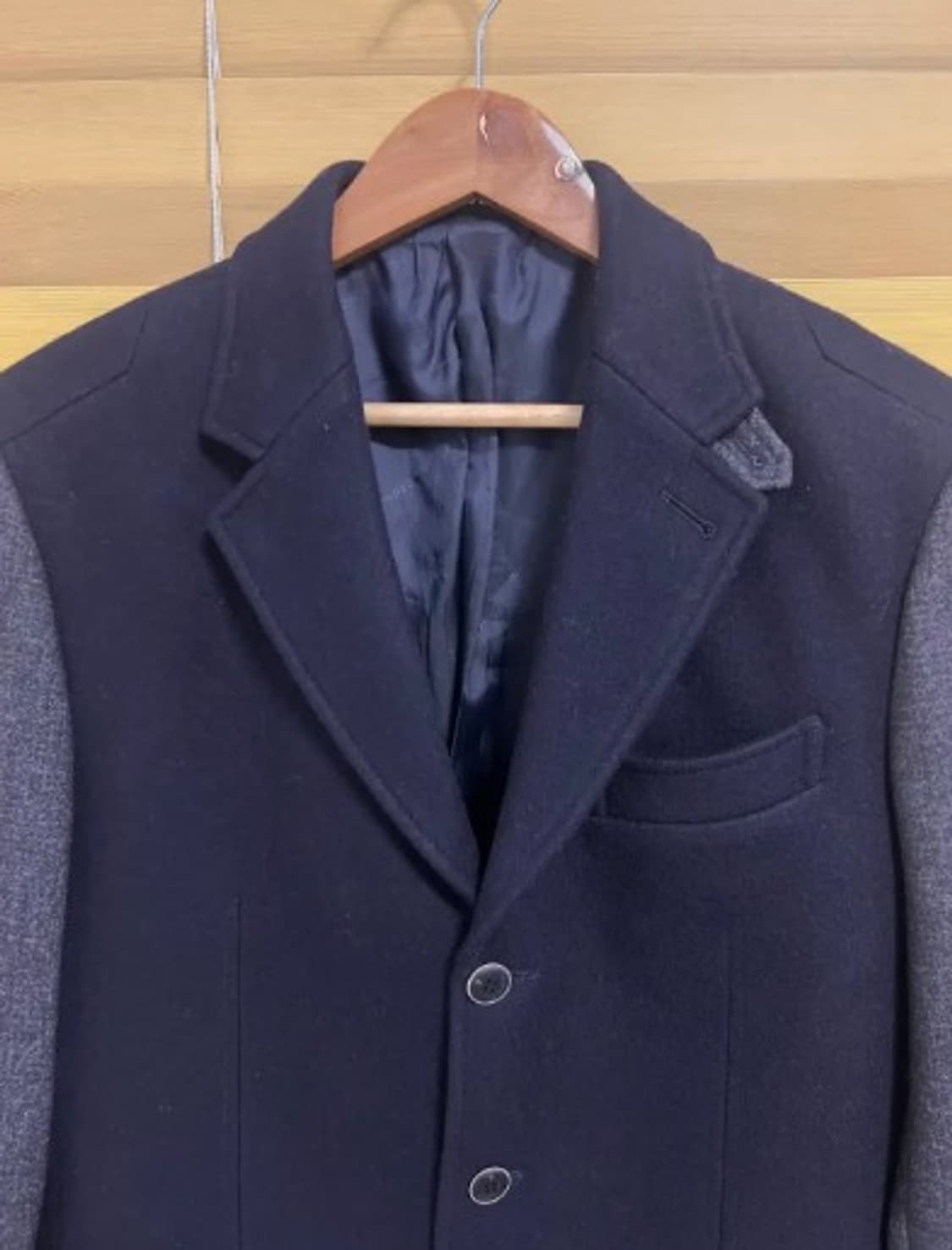 지오송지오 남성 네이비배색울자켓 105 상품이미지1