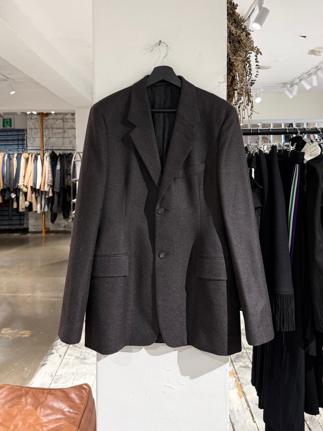 발렌시아가 차콜 캐시미어 블레이저 자켓  상품이미지1