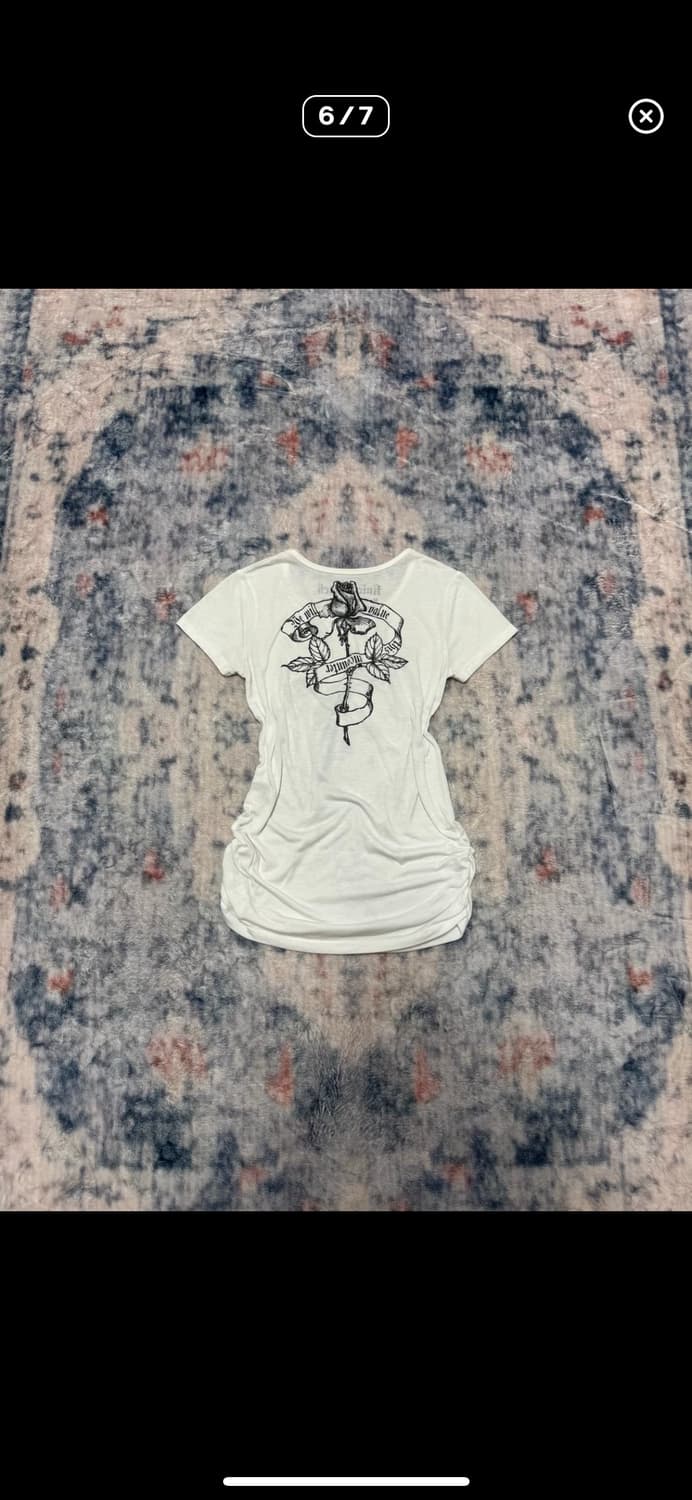 Knick knock skull printing shirring top 상품이미지2