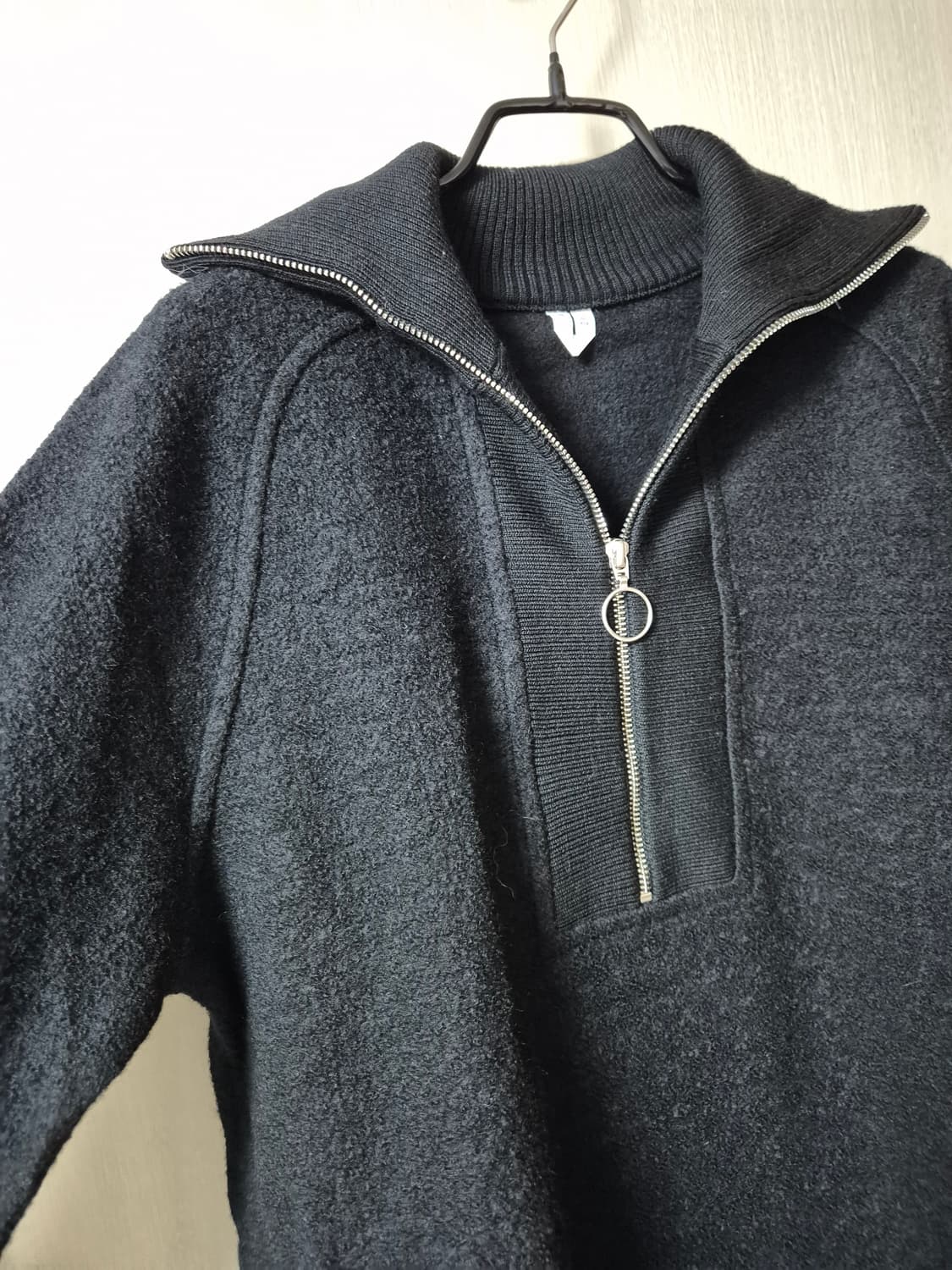 아르켓 보일드 울 하프 집업 카라니트 XS 상품이미지4