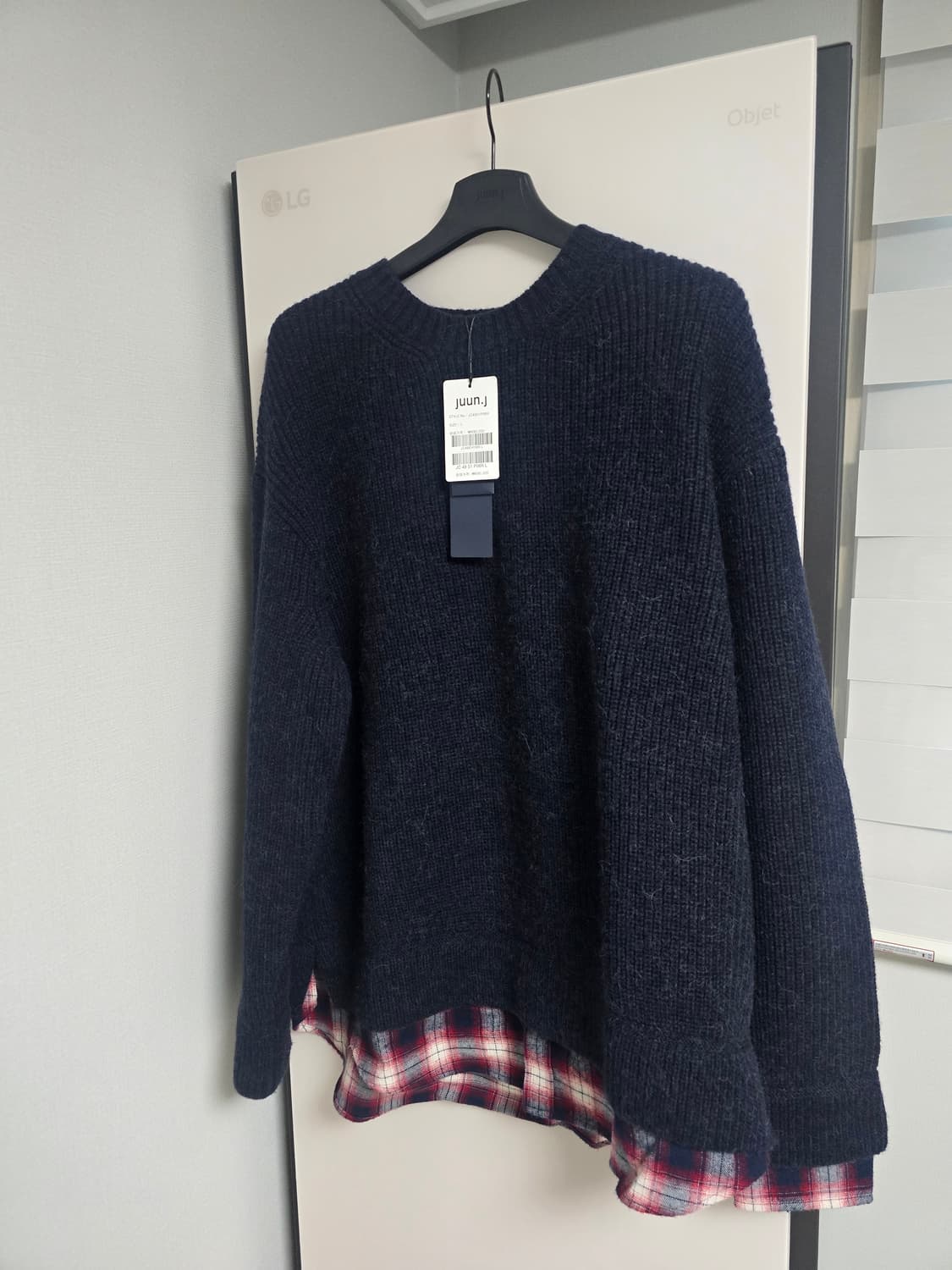 준지/24fw셔츠배색풀오버니트/L 상품이미지1