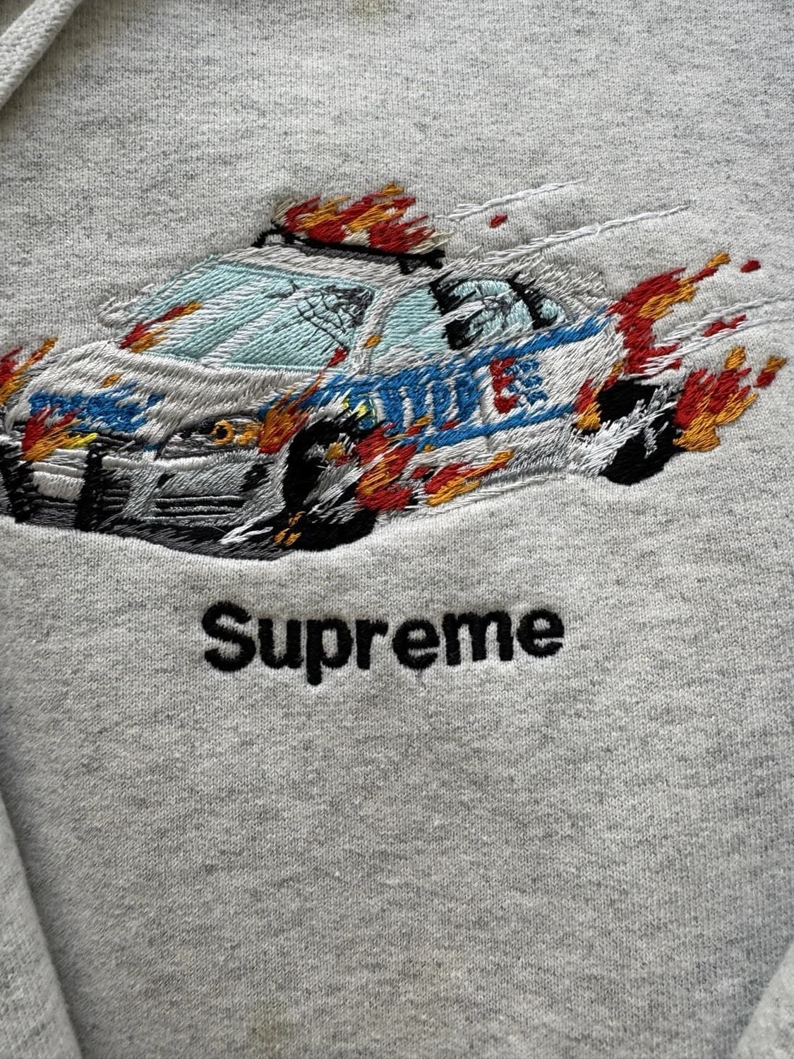 19FW 슈프림 캅 카 후드티 애쉬 헤더 그레이 L 상품이미지2