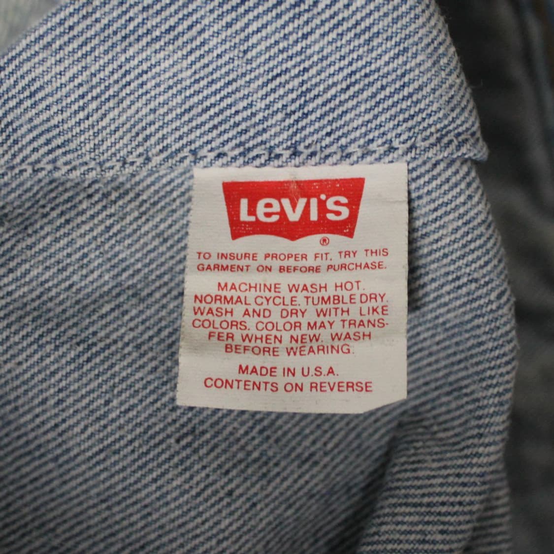 90s Levi’s 70507 USA 빅핏 트러커 데님자켓 L028 상품이미지6