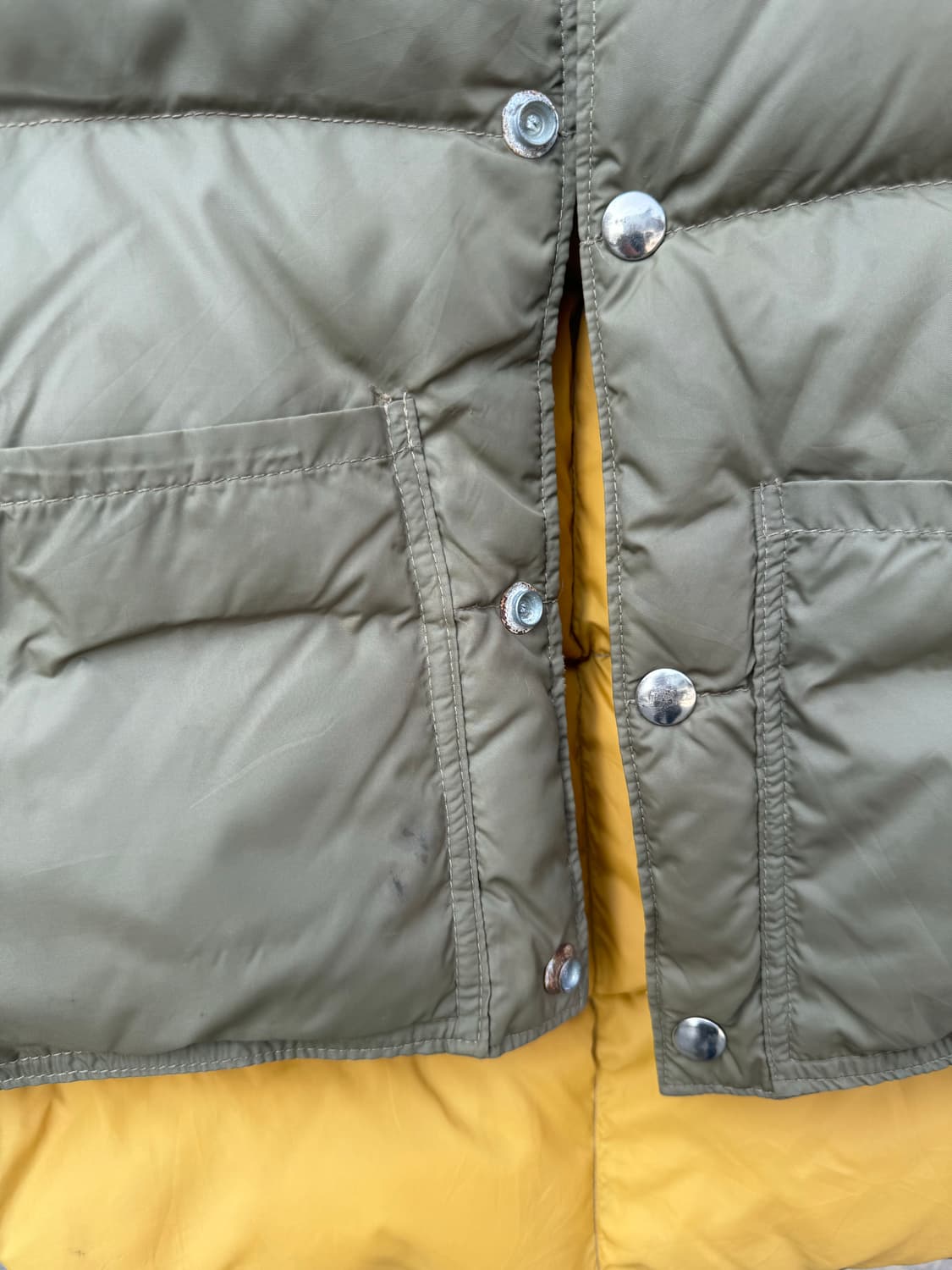 60s~70s comfy 빈티지 리버시블 양면 패딩 베스트 조끼 상품이미지7