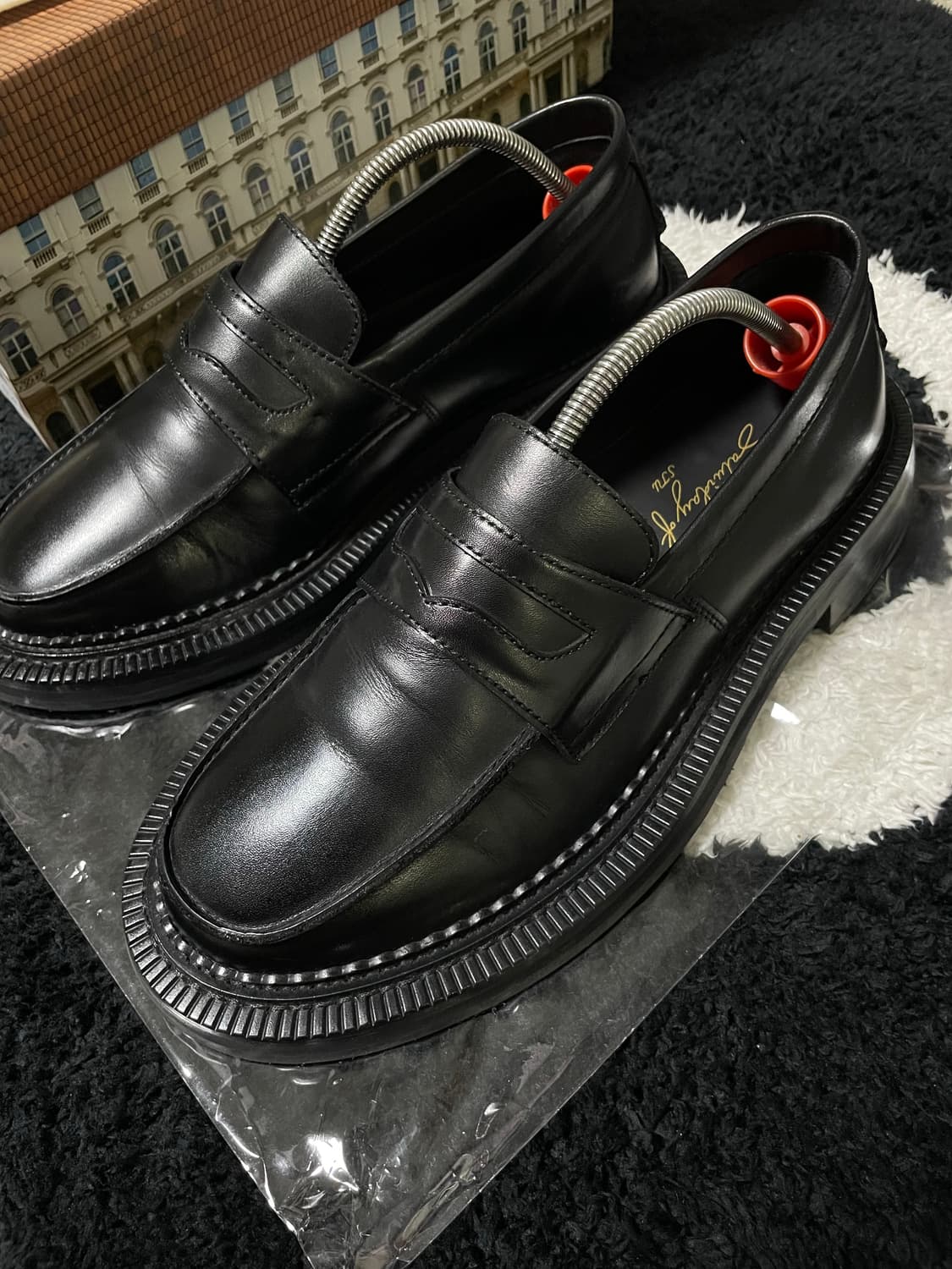 stu 오버솔 레더 로퍼 블랙 40 상품이미지2