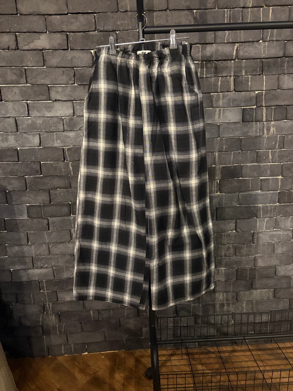 [중고/free] 남자 체크 고무줄밴드 체크바지 상품이미지4