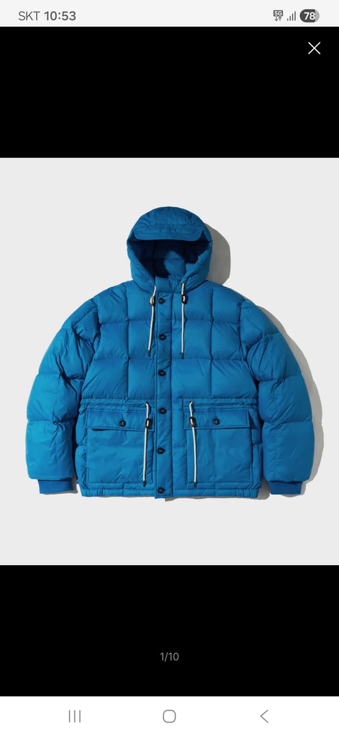 아웃스탠딩 카라코람 구스다운 파카 블루 M사이즈 상품이미지3