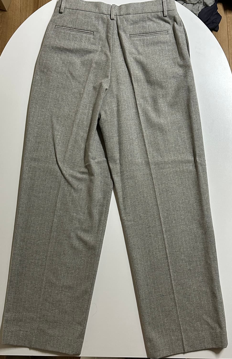 ASOS DESIGN 와이드 슬랙스 그레이 / W32 L32 상품이미지2