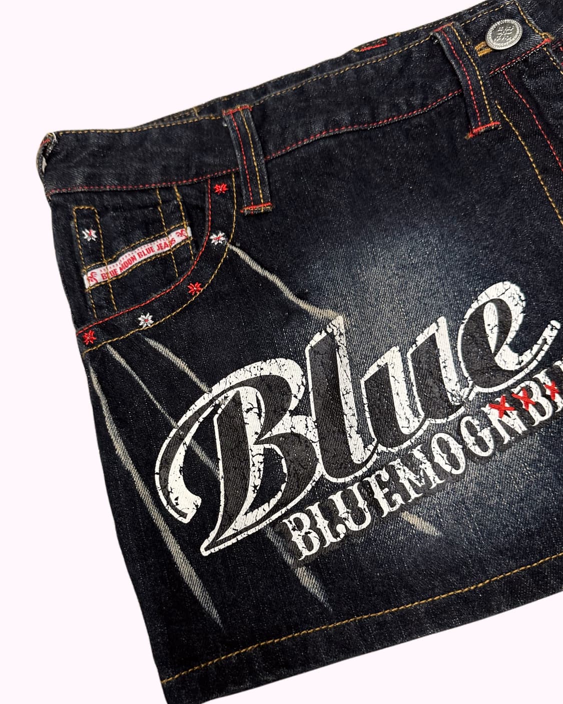 BLUEMOONBLUE unbalance denim mini skirt 상품이미지3