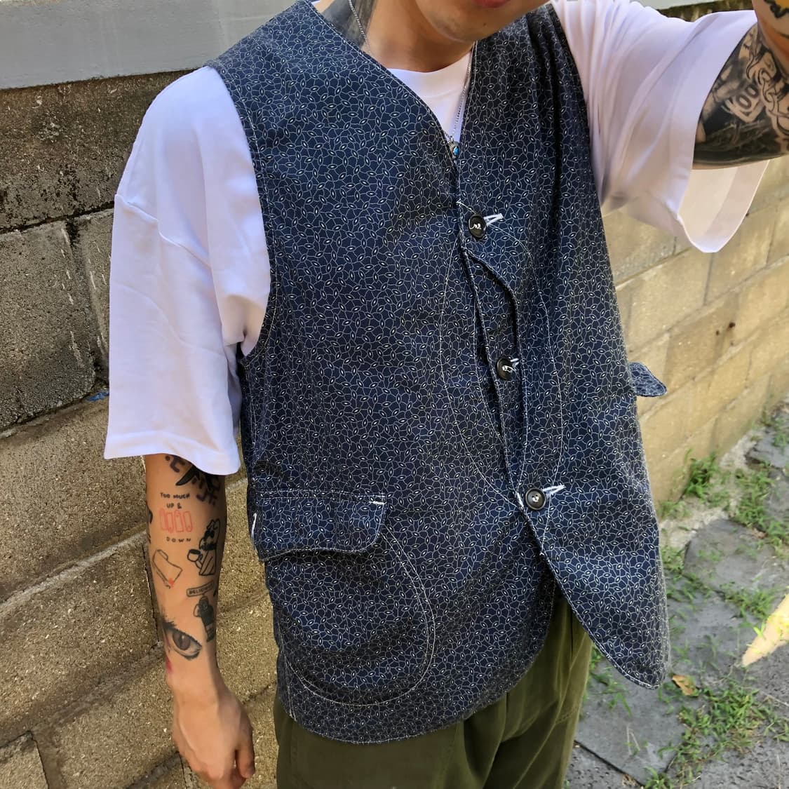 Post Overalls indigo eyes vest 상품이미지3