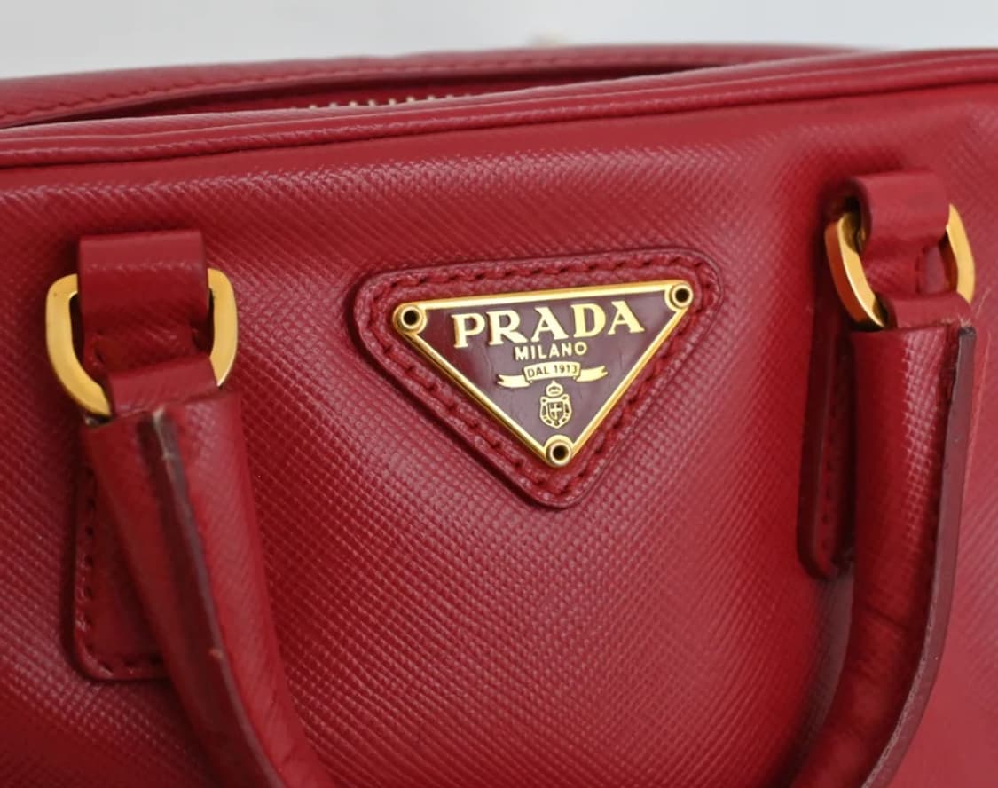 [정품] 프라다 사피아노 미니 토트백 레드 상품이미지4