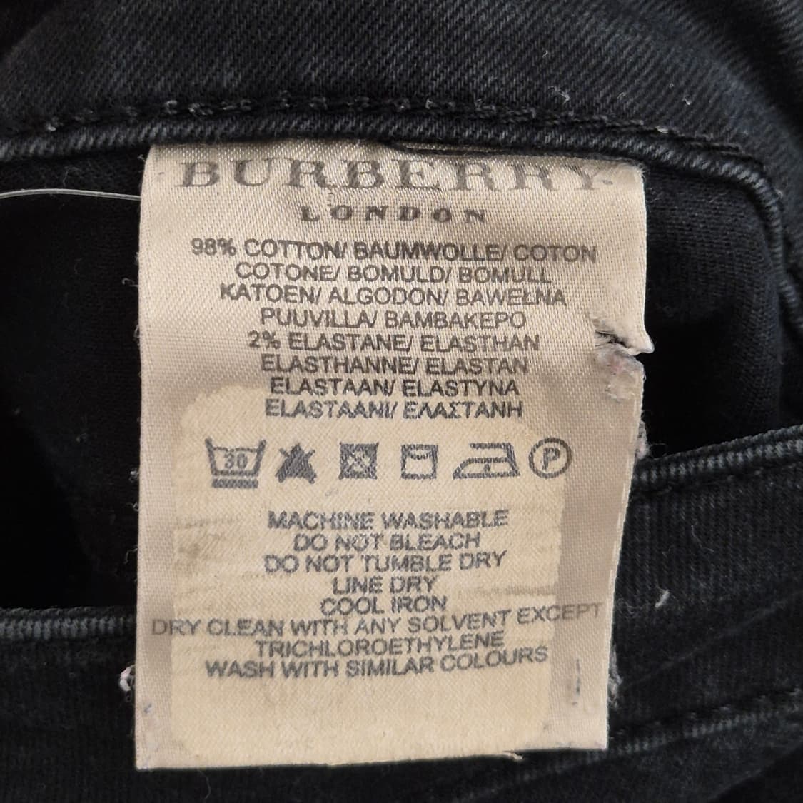 버버리 우먼스 블랙진 팬츠 상품이미지7