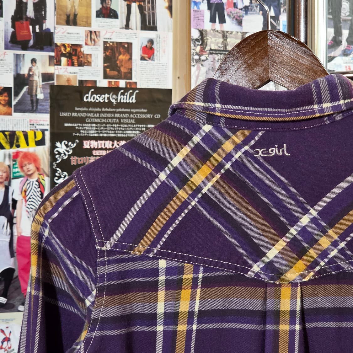 JPN 엑스걸 퍼플 체크 하프 점프슈트 상품이미지6